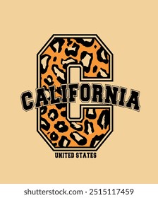 California College Style Slogan and Wild Style design illustration tee vector. 