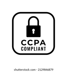 California Consumer Privacy Act Badge Label Vector Icon