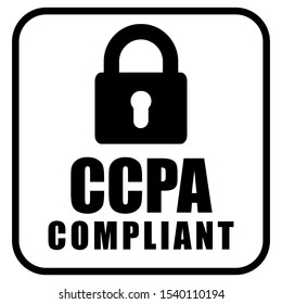 California consumer privacy act vector icon. lock illustration symbol or sign.