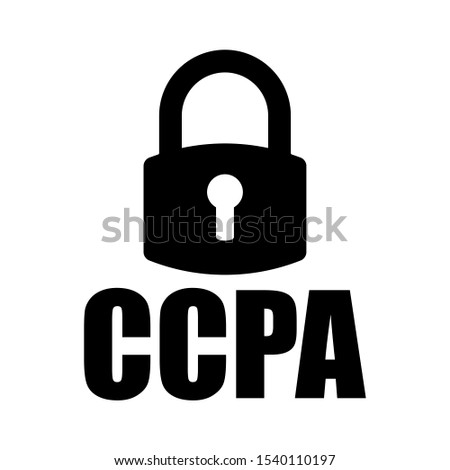 California consumer privacy act vector icon. lock illustration symbol or sign.