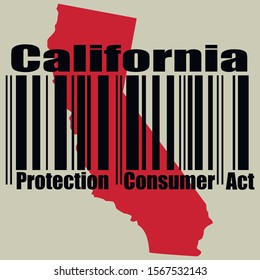 California Consumer Protection Act or CCPA Flat Barcode Vector Icon for Applications and Websites
