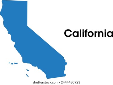 California contoured map in vectors