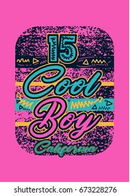 california cool dude,t-shirt print poster vector illustration