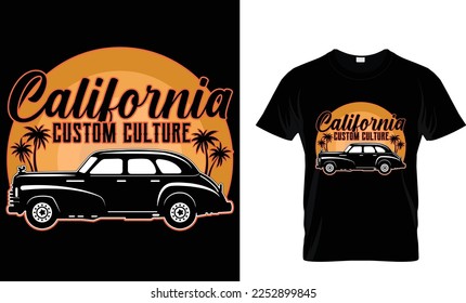 California custom culture t-shirt design template