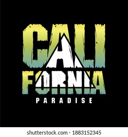 CALIFORNIA design typography,  triangle background vector design text illustration, sign, t shirt graphics, print.