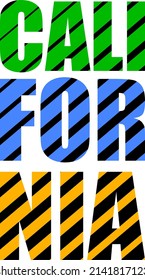 california design typography vector for print t shirt 