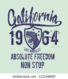 California Dinosaur graphic design vector art