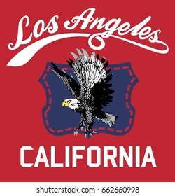 California Dreaming Eagle graphic design vector art