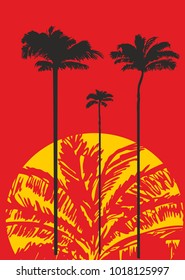 California dreaming graphic design vector art