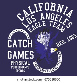California Eagles graphic design vector art