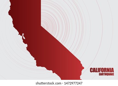 California Earthquake background with Circle Vibration,design for education,science and news,Vector Illustration.