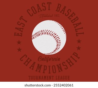 California East Coast Baseball Championship slogan tee shirt for men and women