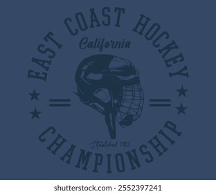 Camiseta con el lema del Campeonato de Hockey de la Costa Este de California para hombres y mujeres