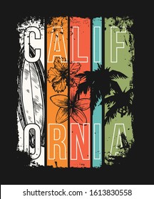 California Modelogan für verschiedene Bekleidung und T-Shirt. - Vektorillustration