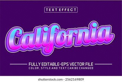 California font Text effect editable