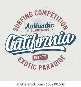 California Furfing Competition - Tee Design For Printing