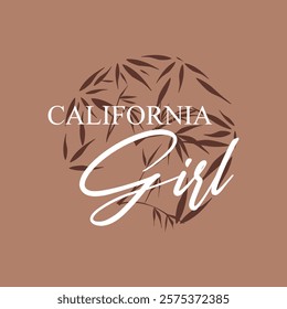 California girl slogan vector illustration for t-shirt design. Vector illustration design for fashion fabrics, textile graphics, prints.