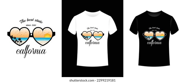 CALIFORNIA GLASESS SUMMER TSHIRT DESIGN FOR DIGITAL PRINTING, GIRLY DWSIGN, GIRL