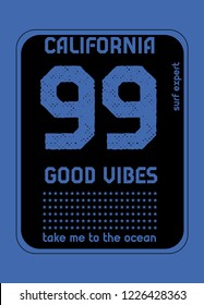 california good vibes,t-shirt design