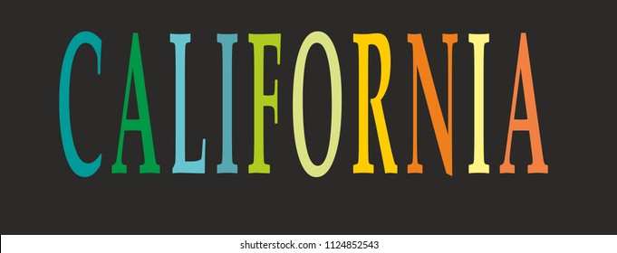 California graphic design vector art