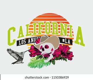 California graphic design vector art