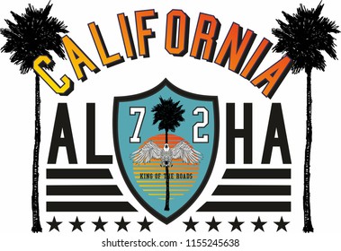 california graphic design vector art