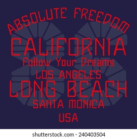 California Graphic Design Vector Art Stock Vector (Royalty Free ...