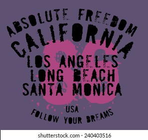 california graphic design vector art