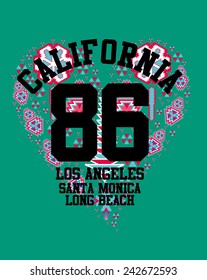 california graphic design vector art