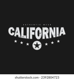 California graphic t-shirt and apparel design