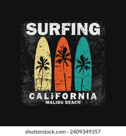 California graphic t-shirt and apparel design