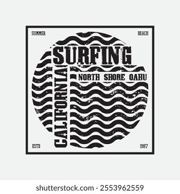 California graphic t-shirt and apparel design