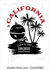 California  graphic for t-shirt designs and other uses, vector graphic