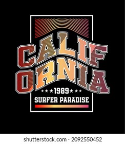 california grunge line vector typography t shirt graphics print