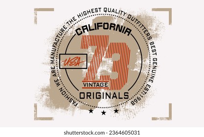 california grunge typography, california art graffiti background. vintage typography for apparel, print, poster, banner, postcard