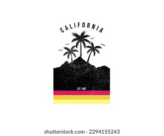 california hand drawn surf pattern