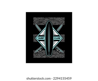 california hand drawn surf pattern