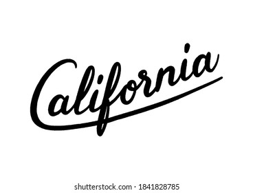 California Hand Lettering On White Background Stock Vector (Royalty ...
