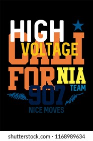 california high voltage,t-shirt design
