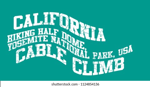 California Hike graphic design vector art