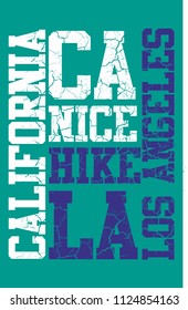 California Hike graphic design vector art