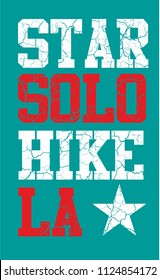 California Hike graphic design vector art