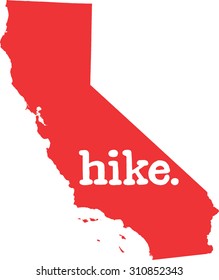 California hike state vector sign