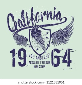 California icecream graphic design vector art