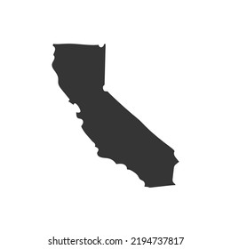 California Icon Silhouette Illustration Map Vector Stock Vector ...