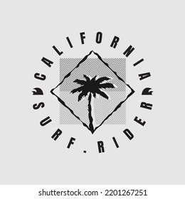 California illustration typography. perfect for designing t-shirts, shirts, hoodies, poster, print