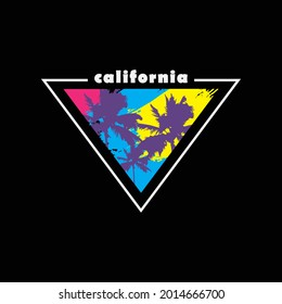 California illustration typography. perfect for t shirt design