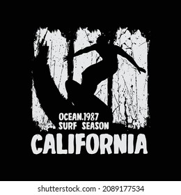 CALIFORNIA illustration typography. perfect for t shirt design