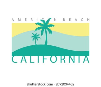 CALIFORNIA illustration typography. perfect for t shirt design