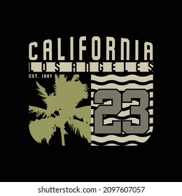 California illustration typography. perfect for t shirt design